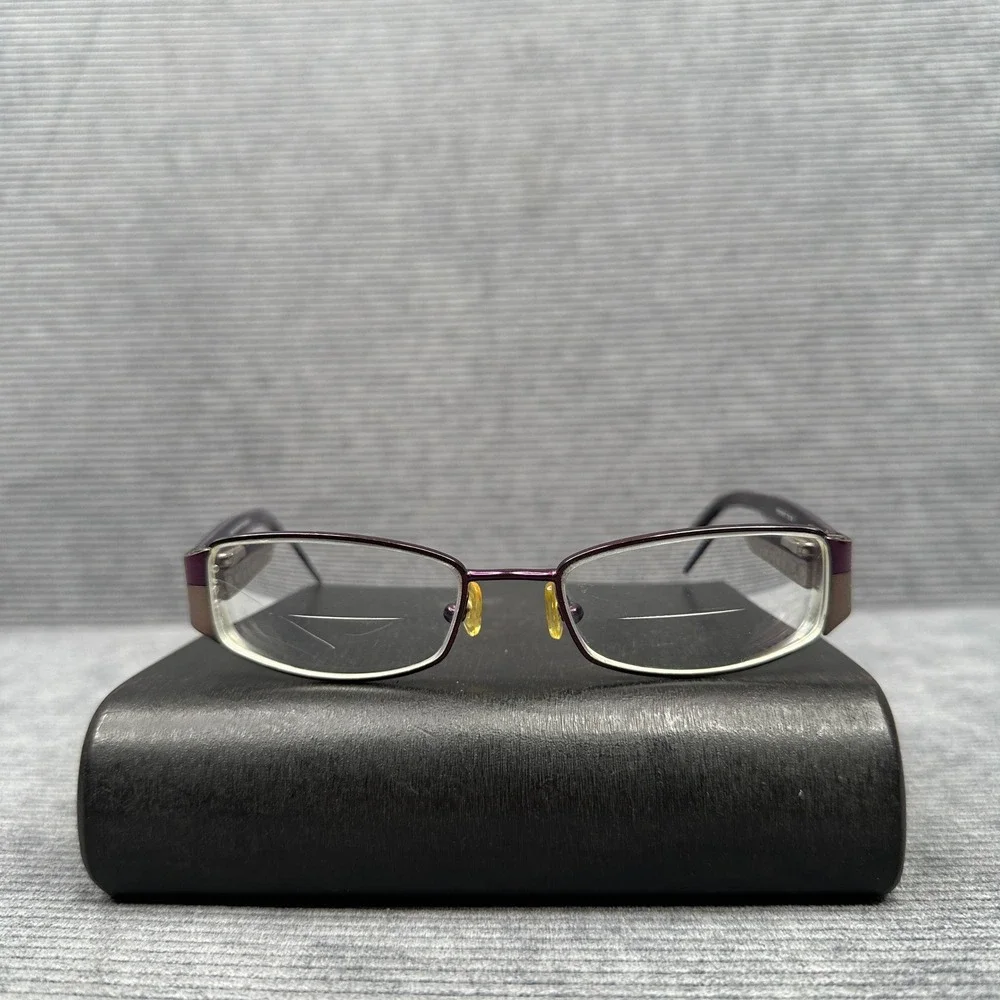 Takumi T9795 Purple Rectangular Y2K Eyeglasses Frames 50/17 135 Patented Tech